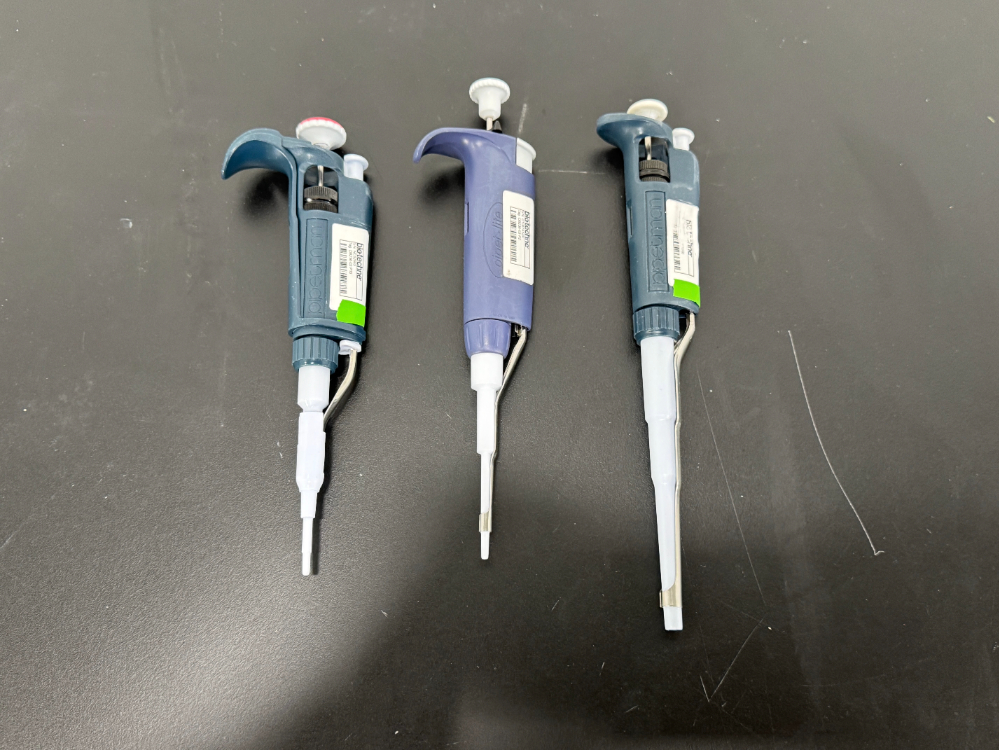 Image of Gilson Pipetman Single Channel Pipettes - Quantity 3